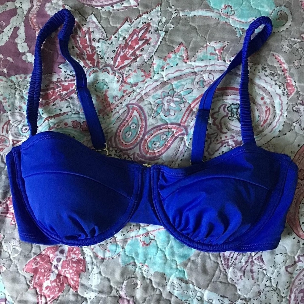 Royal blue padded bikini top Wild Fable / Target Medium removable padding